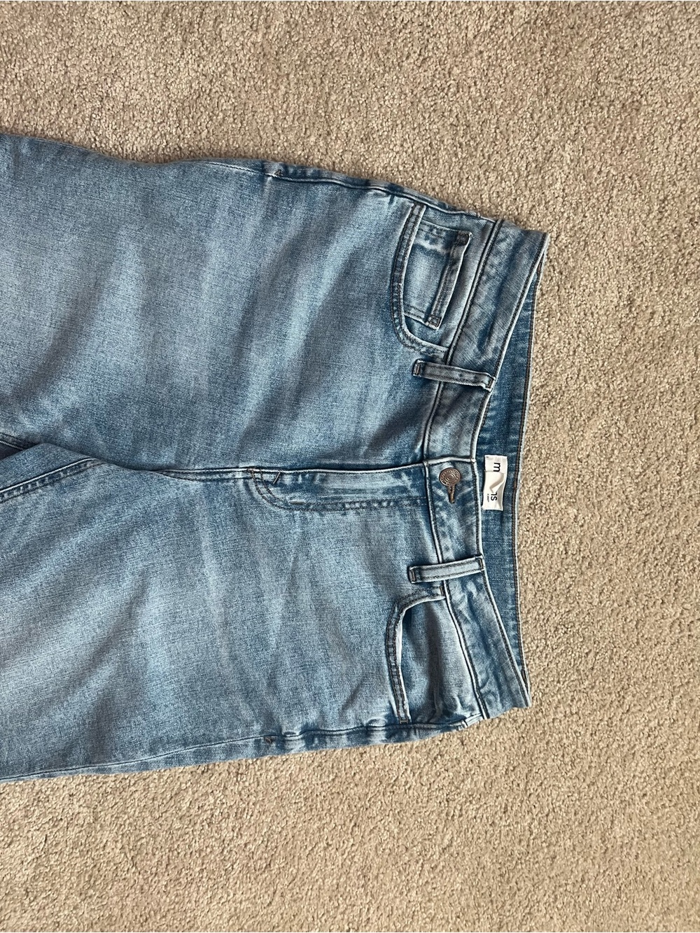 M Jeans by Maurices High Rise Slim Straight Ankle Distressed Jeans Size 14 Short - Picture 15 of 16